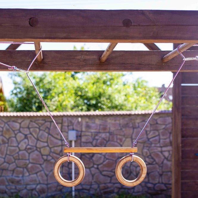 Trapeze swing bar with rings-4