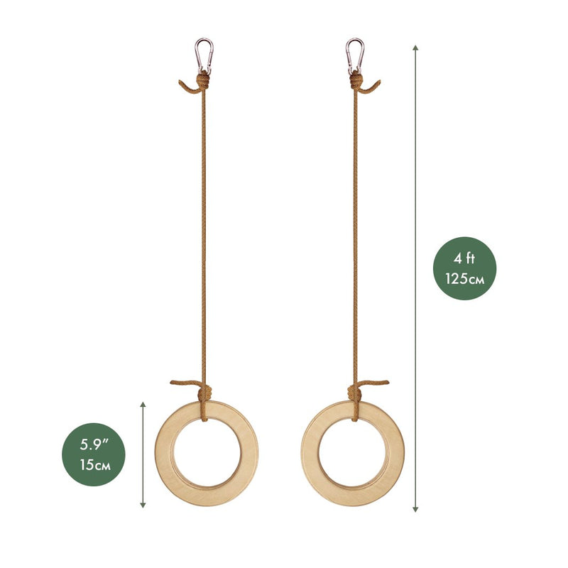 Wooden gymnastic rings for kids-6